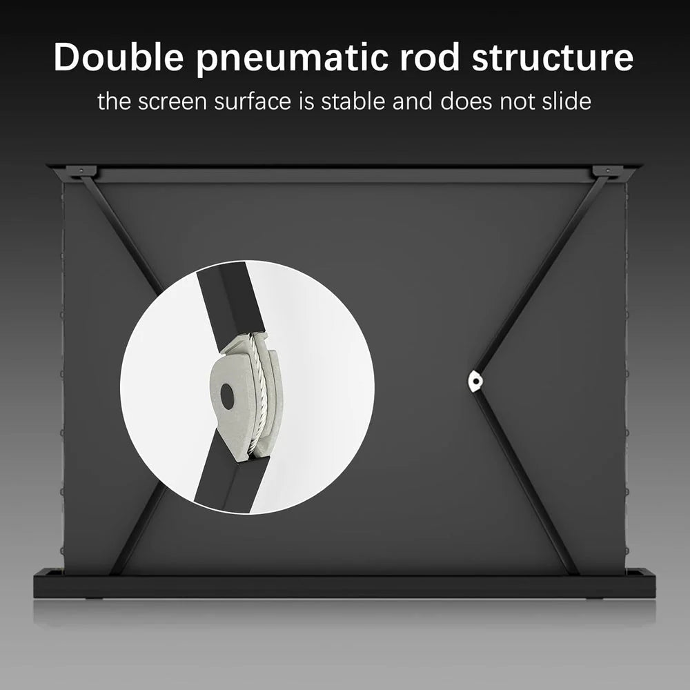 【Smart Home Cinema Centerpiece】Easy View Motorized Projector Screen - Voice Controlled 4K Screen with Silent Auto-Lift for Living Room Theater