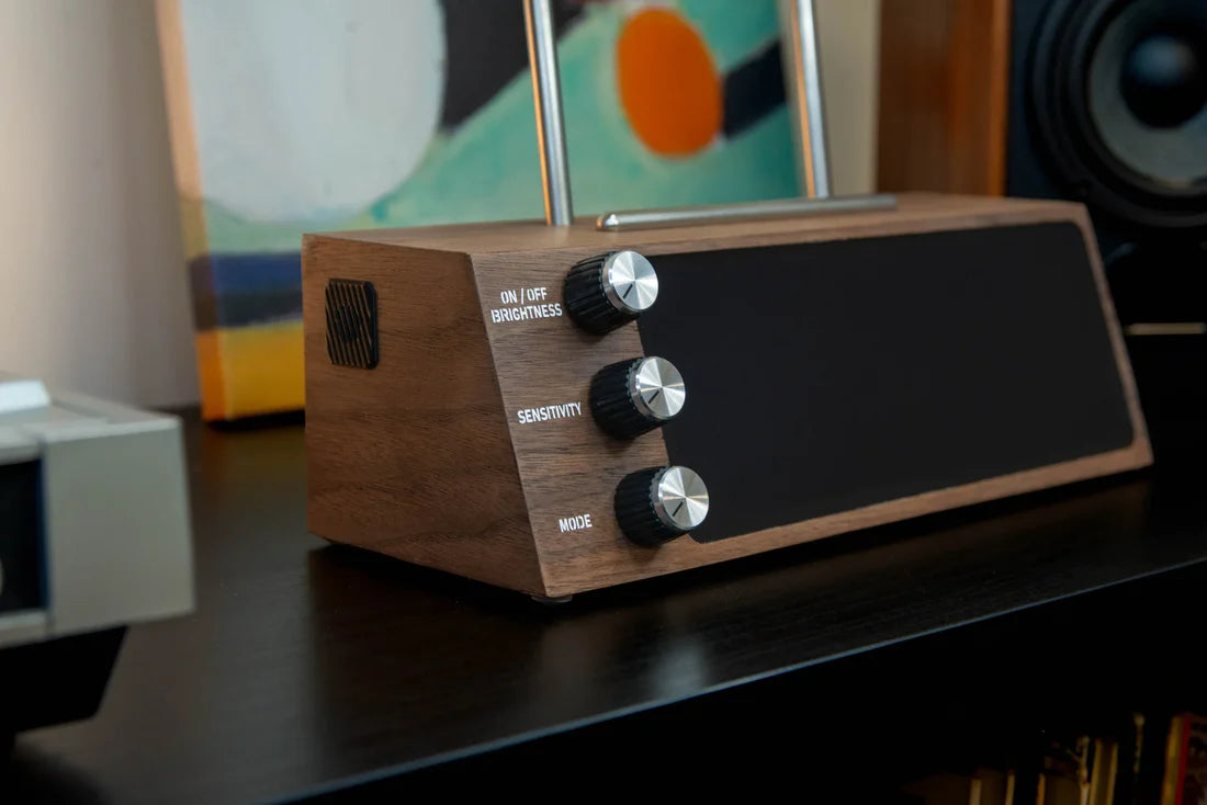 Auto-Sensing Record Stand - Hands-Free Album Display with Ambient Lighting for Vinyl Collectors